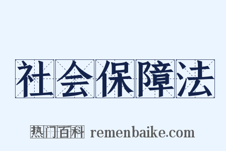 社会保障法是什么意思的图片